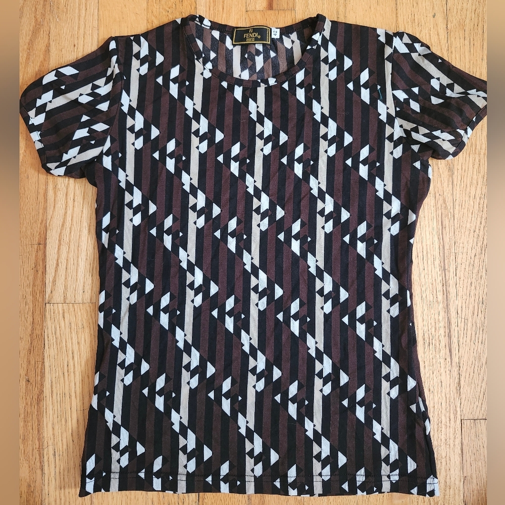Fendi Vintage Top with Fendi Logo Pattern